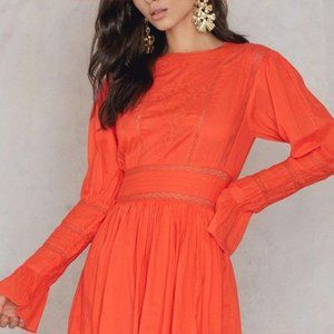 EUC Free People Detailed Mini Dress, Size XS